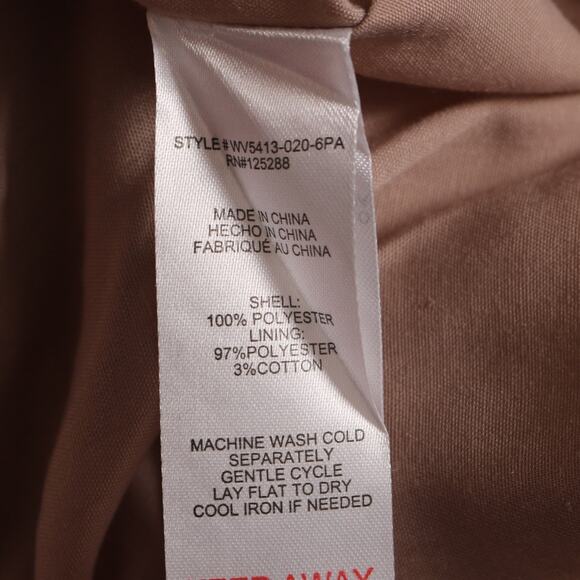 Jason Wu Champagne Satin High Waisted Pleated Front Tapered Dress Pants Size L - Picture 11 of 13